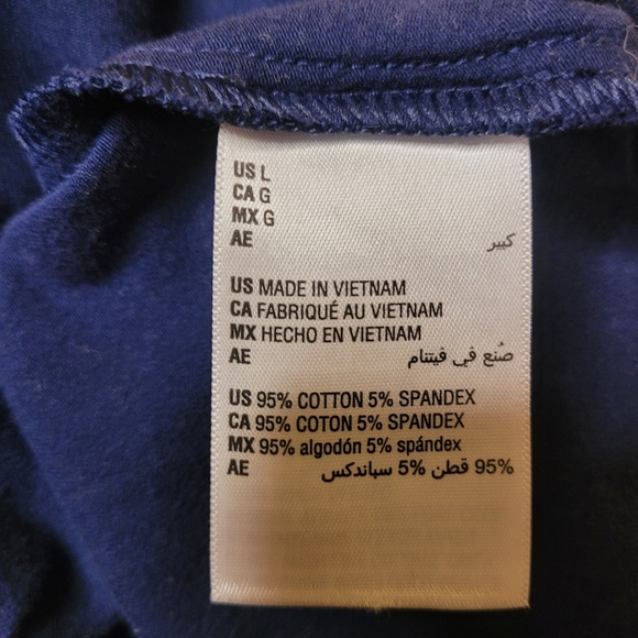 On 34th Faux Wrap Blue Dress Sz L - Picture 5 of 9